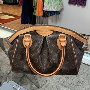 Louis Vuitton Dark Brown and Tan Satchel